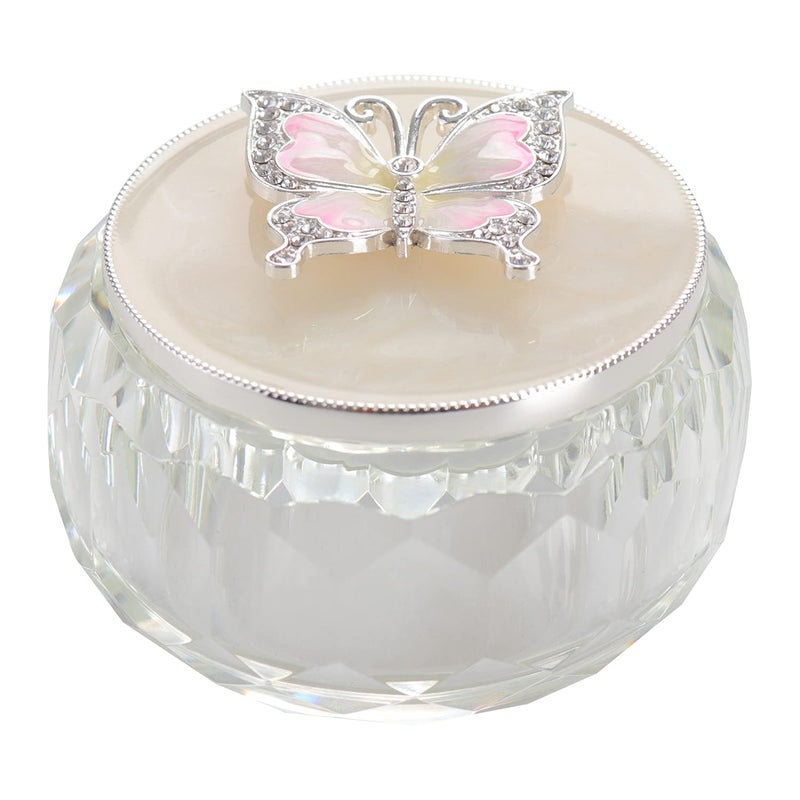LASODY Butterfly Jewelry Storage Box for Rings Earrings Necklace Treasure Chest Organizer Jewelry Keepsake Gift Box Case for Girl Women (Butterfly w/Big Crystal box, Silver Plate) - Image 5
